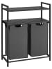 Songmics Wäschekorb in Grau/ Schwarz - (B)73 x (H)92 x (T)33 cm