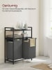Songmics Wäschekorb in Grau/ Schwarz - (B)73 x (H)92 x (T)33 cm