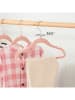 Songmics 50-delige set: kinderkledinghangers lichtroze/roségoudkleurig - (B)30x(H)20,5cm