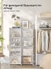 Songmics Schoenenkast wit/transparant - (B)124 x (H)94 x (D)32 cm