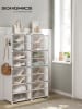 Songmics Schoenenkast wit/transparant - (B)124 x (H)94 x (D)32 cm