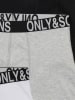 ONLY & SONS Junior Bokserki (3 pary) w kolorze białym, szarym i czarnym