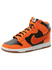 Nike Leder-Sneakers "Nike Dunk High" in Schwarz/ Orange