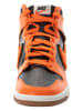 Nike Leder-Sneakers "Nike Dunk High" in Schwarz/ Orange