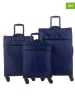 Travel World 3tlg. Hardcase-Trolleyset in Dunkelblau