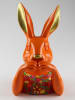 AM Design Decoratief figuur "Konijn" oranje - (B)14 x (H)23 x (D)13 cm