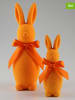 AM Design 2er-Set: Dekofiguren ''Hase'' in Orange