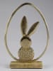 AM Design Dekoaufsteller ''Osterhase in Ei'' in Gold - (B)14 x (H)20,5 x (T)5 cm
