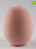 AM Design 2er-Set: Dekofiguren ''Osterei'' in Rosa - (H)10 x Ø 6,5 cm