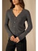 Perfect Cashmere Kasjmieren vest "Leora" antraciet