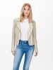ONLY Kunstlederjacke in Beige