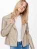 ONLY Kunstlederjacke in Beige