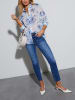 Milan Kiss Blouse wit/blauw