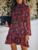 Milan Kiss Kleid in Rot/ Blau