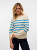 Vero Moda Pullover in Creme/ Hellblau