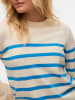 Vero Moda Pullover in Creme/ Hellblau