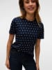 Vero Moda Shirt in Dunkelblau/ Weiß