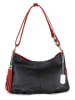 Anna Morellini Leren schoudertas "Mia" zwart - (B)30 x (H)20 x (D)8 cm