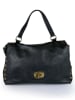 Lia Biassoni Leder-Schultertasche "Ciateli" in Schwarz - (B)38 x (H)27,5 x (T)14 cm