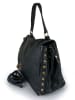 Lia Biassoni Leren handtas "Ciateli" zwart - (B)38 x (H)27 x (D)14 cm