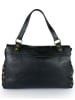 Lia Biassoni Leren handtas "Ciateli" zwart - (B)38 x (H)27 x (D)14 cm
