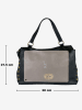 Lia Biassoni Leder-Schultertasche "Ciateli" in Schwarz - (B)38 x (H)27,5 x (T)14 cm