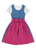 Turi Landhaus Dirndl in Blau/ Pink