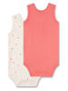 Sanetta 2-delige set: rompers roze/wit