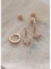 atelier MIU 3er-Set: Vergold. Creolen mit Edelsteinen