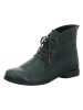 Think! Leder-Stiefeletten in Dunkelgrün