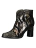 LAURA VITA Leder-Stiefeletten in Schwarz/ Grau/ Beige