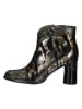 LAURA VITA Leder-Stiefeletten in Schwarz/ Grau/ Beige