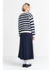 Rich & Royal Wollpullover in Creme/ Dunkelblau