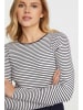 Rich & Royal Longsleeve in Dunkelblau/ Weiß