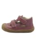 lamino Leren enkelsandalen rood