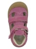 lamino Leren enkelsandalen paars