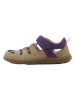lamino Leder-Barfuß-Halbsandalen in Lila/ Beige