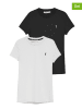 Polo Club 2er-Set: Shirts in Schwarz/ Weiß