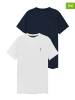 Polo Club 2er-Set: Shirts in Dunkelblau/ Weiß