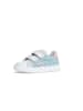 Naturino Leder-Sneakers "Pinn" in Weiß/ Hellblau/ Rosa