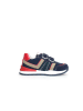 Naturino Leder-Sneakers "Evon 2" in Dunkelblau/ Rot