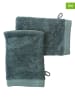 Soft by Perle de Coton 2-delige set: washandjes "Epo" blauwgrijs