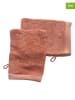 Soft by Perle de Coton 2er-Set: Waschhandschuhe ''Epo'' in Koralle