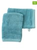 Soft by Perle de Coton 2-delige set: washandjes "Epo" turquoise