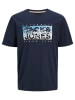 Jack & Jones 2er-Set: Shirt in Weiß/ Dunkelblau