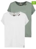 Sublevel 2er-Set: Shirts in Weiß/ Grün