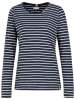Sublevel Longsleeve in Dunkelblau/ Weiß