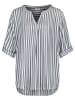 Fresh Made Bluse in Dunkelblau/ Weiß