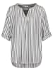 Fresh Made Blouse antraciet/wit