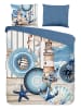 Hip Satijnen beddengoedset "Aldiana" blauw